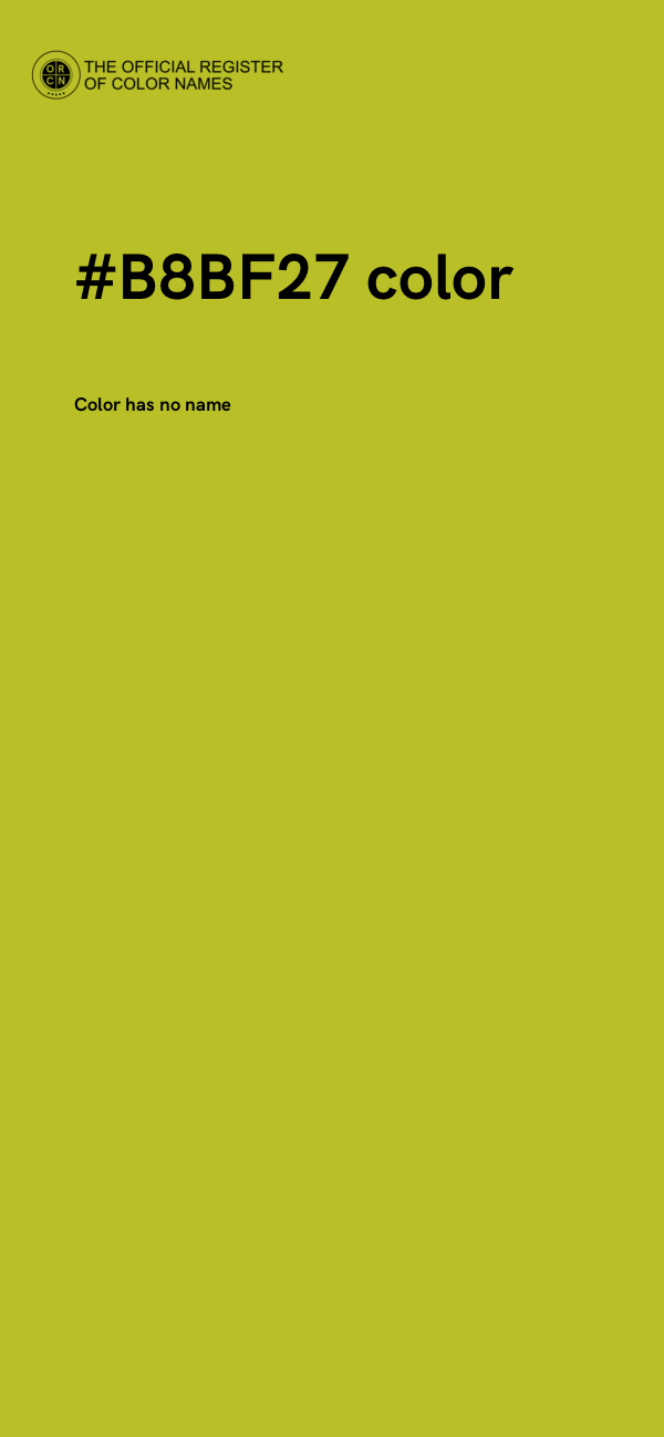 #B8BF27 color image