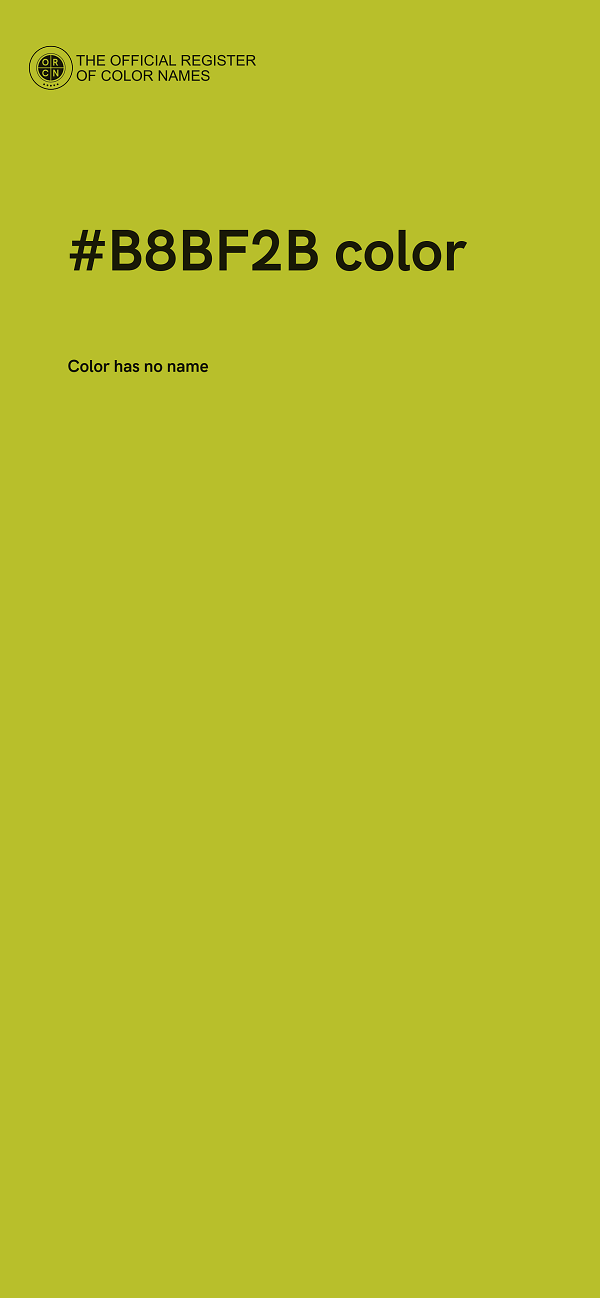 #B8BF2B color image