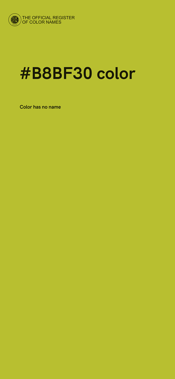 #B8BF30 color image