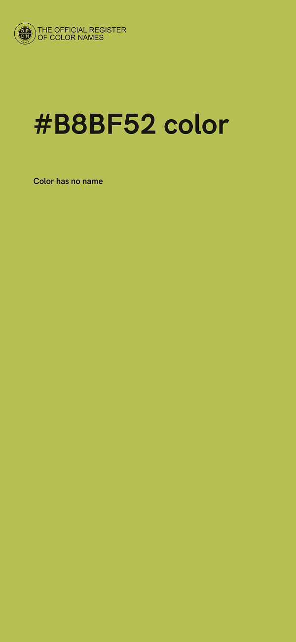 #B8BF52 color image
