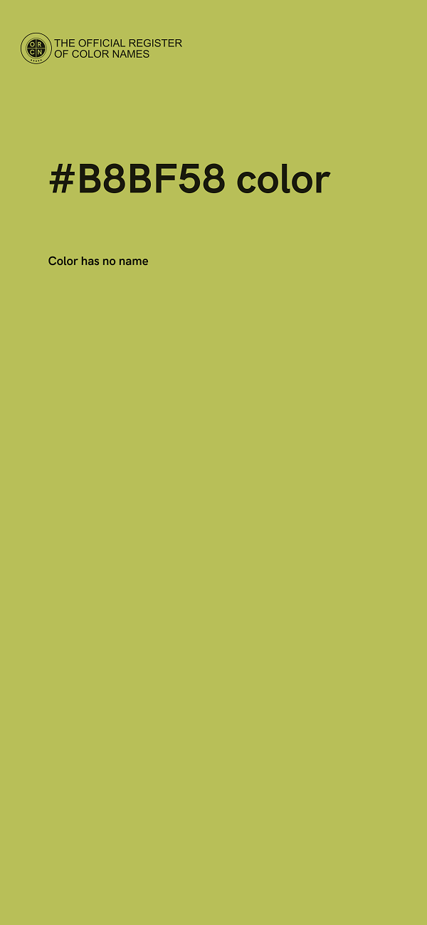 #B8BF58 color image
