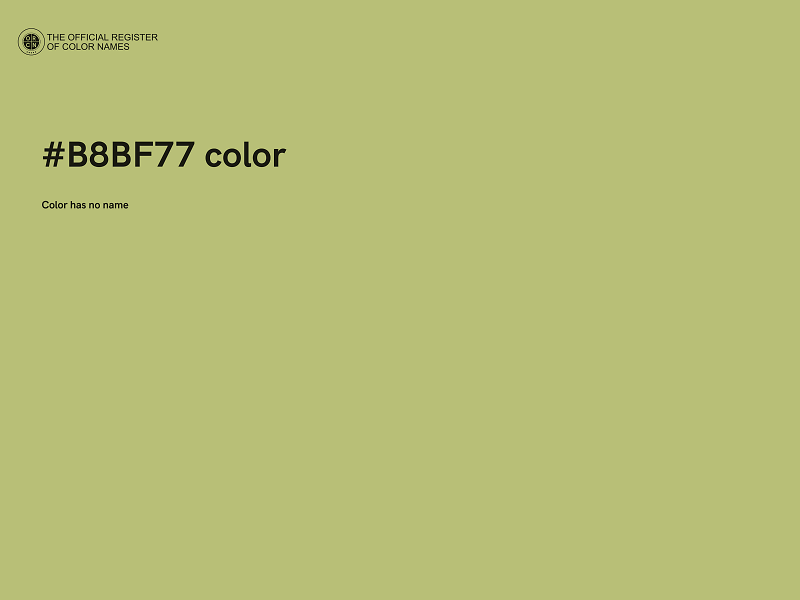 #B8BF77 color image