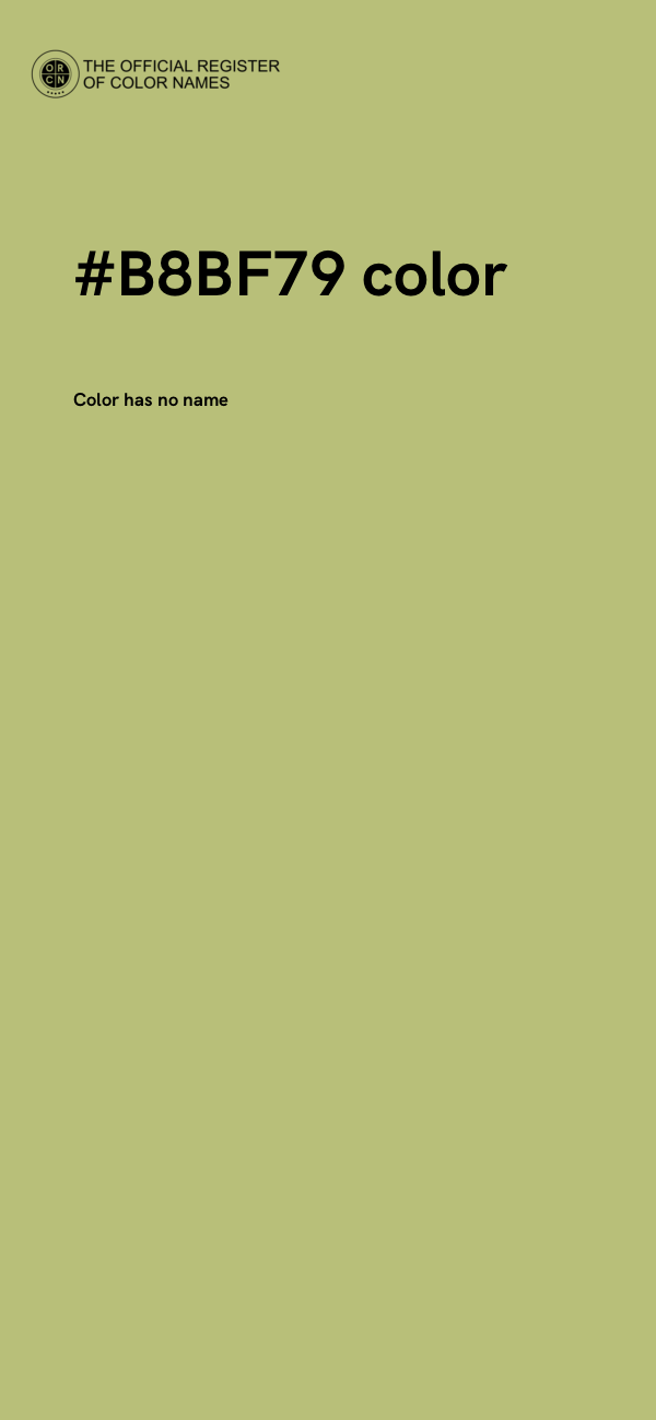 #B8BF79 color image