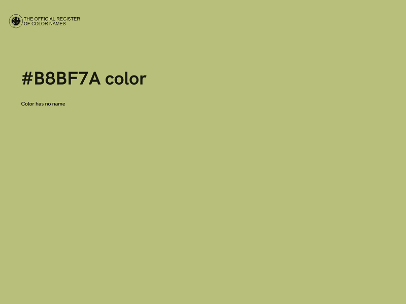 #B8BF7A color image