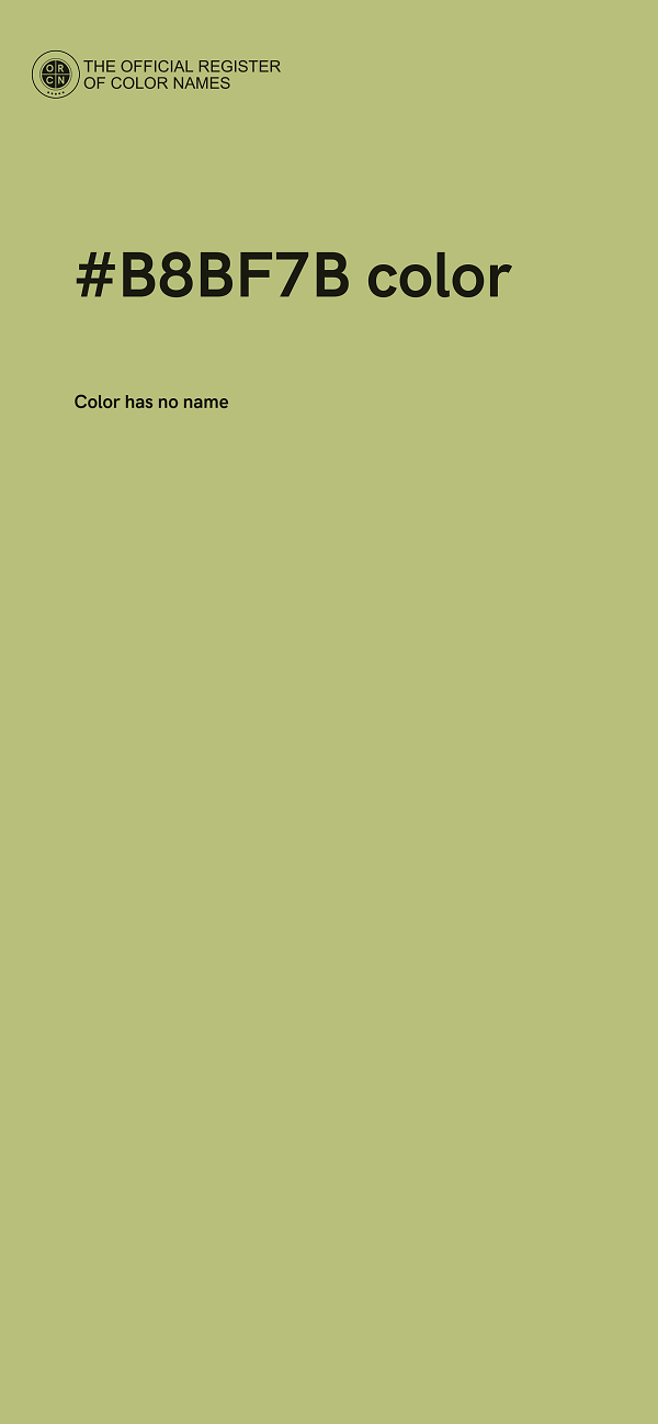 #B8BF7B color image