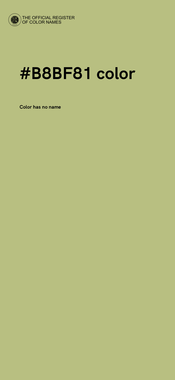 #B8BF81 color image