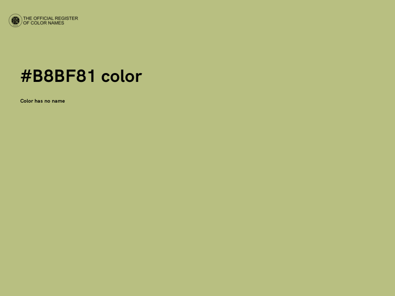#B8BF81 color image