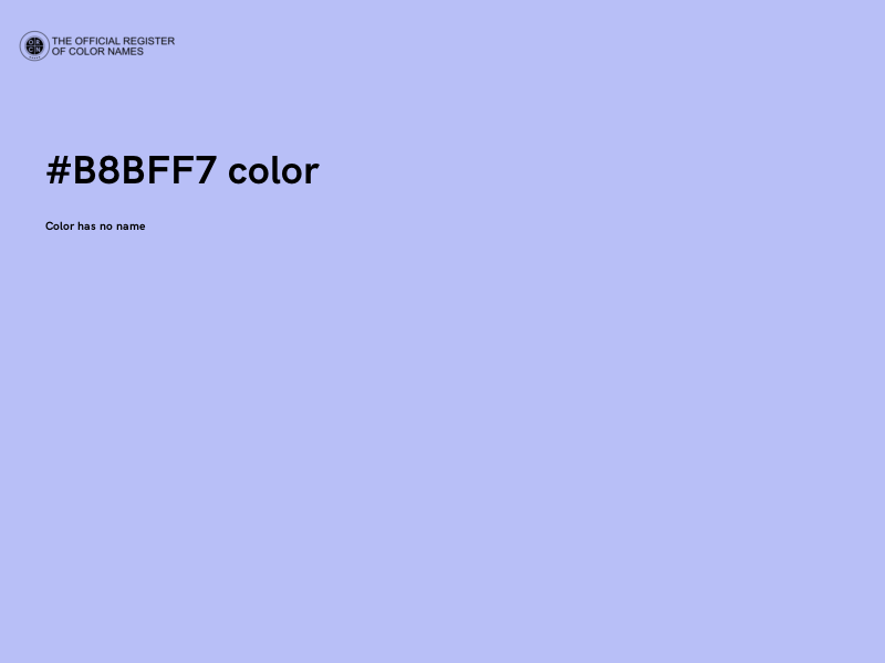 #B8BFF7 color image