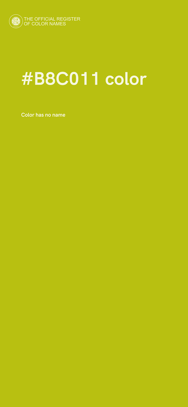 #B8C011 color image