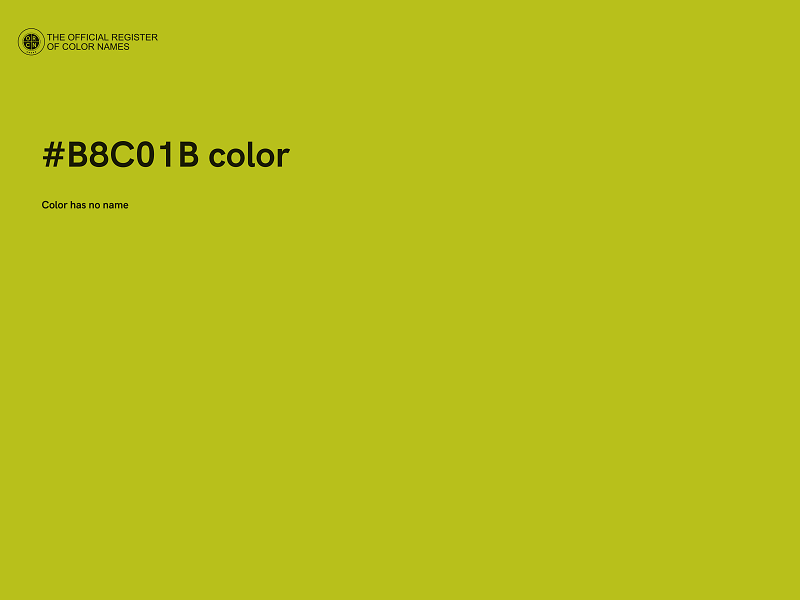 #B8C01B color image