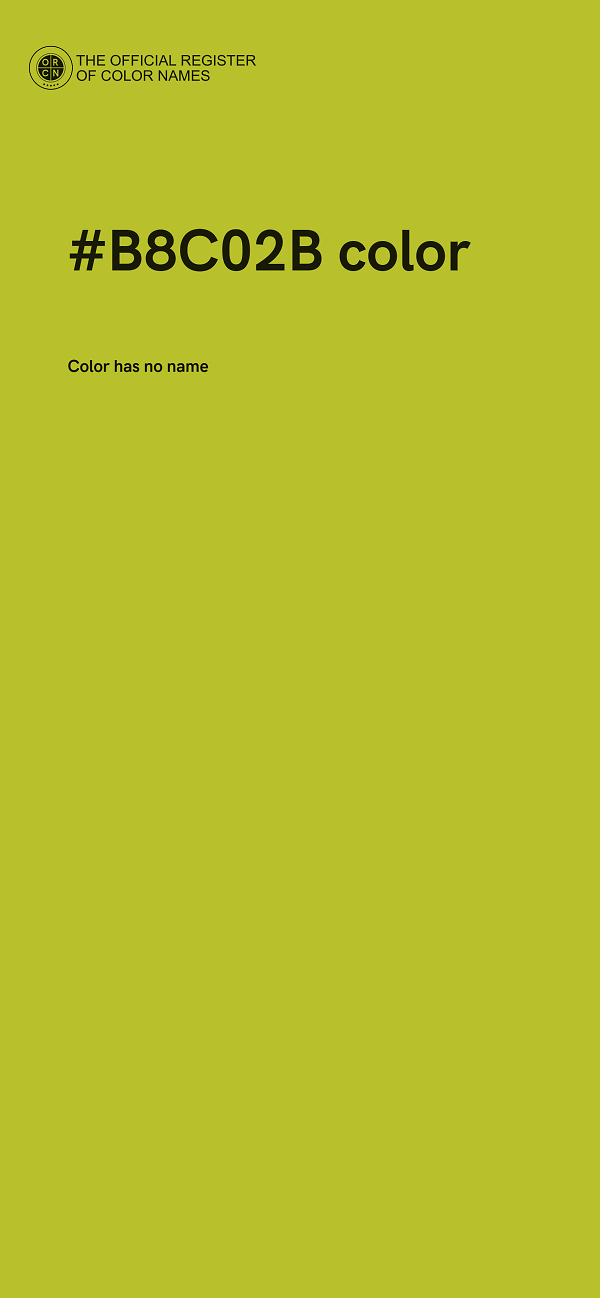 #B8C02B color image