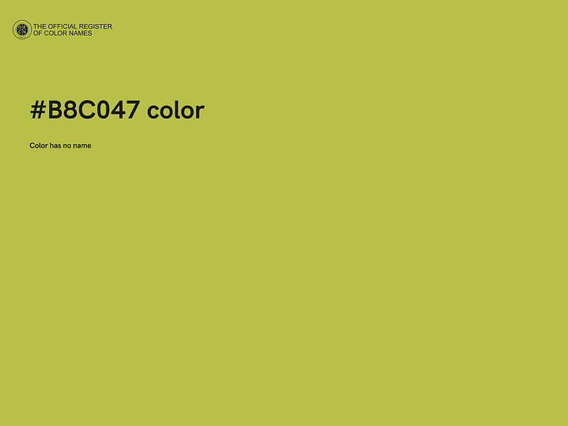 #B8C047 color image