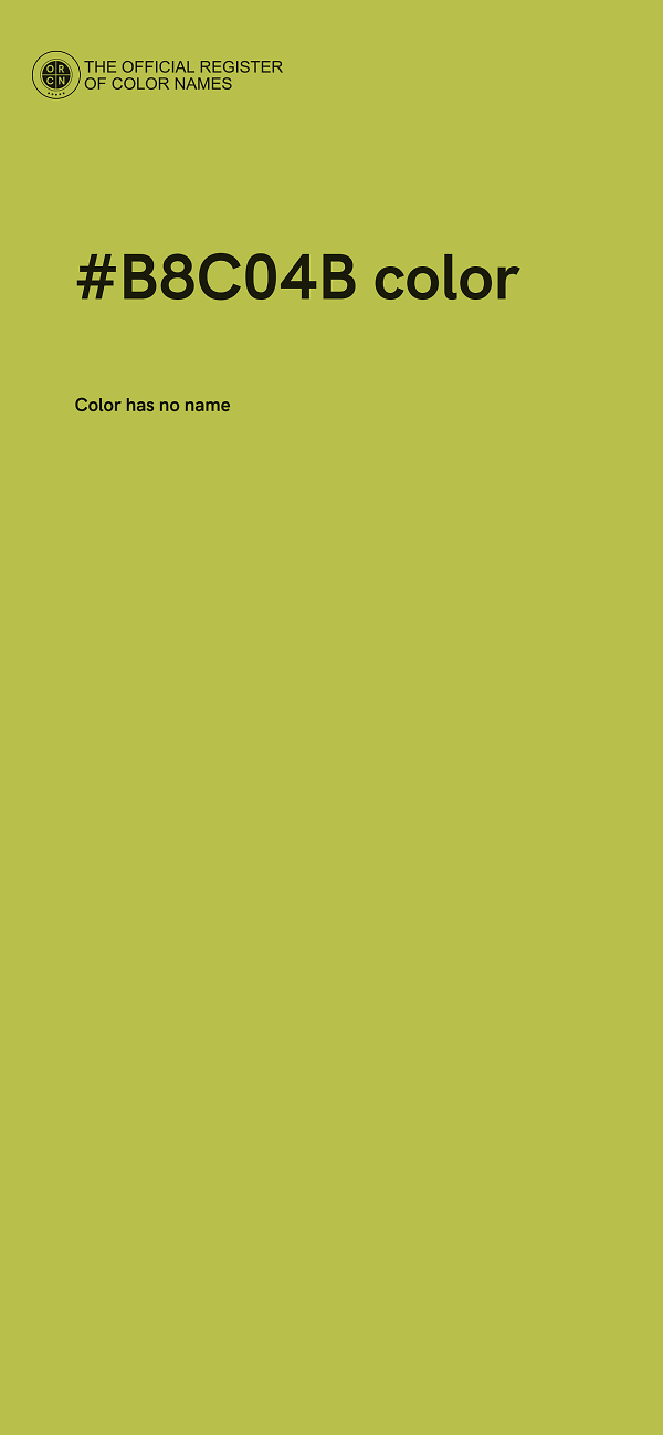 #B8C04B color image