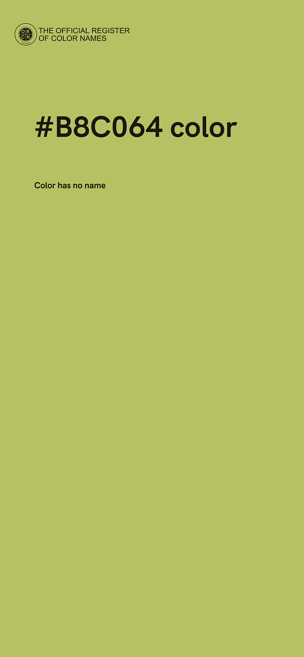 #B8C064 color image