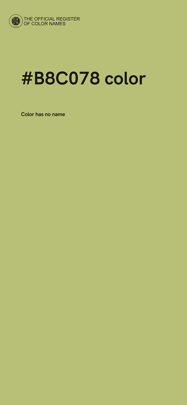 #B8C078 color image