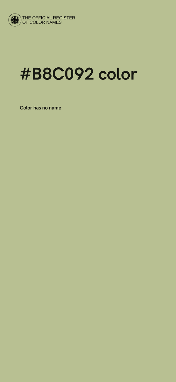 #B8C092 color image