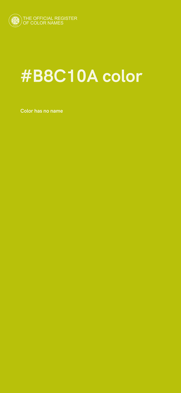 #B8C10A color image
