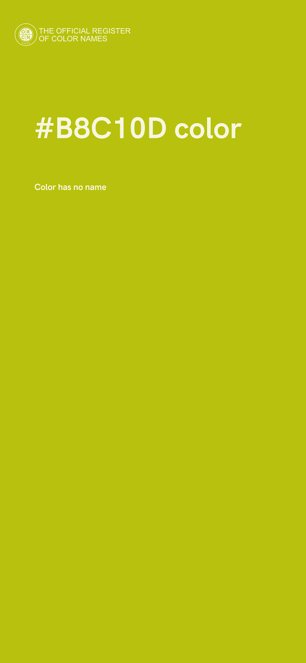 #B8C10D color image
