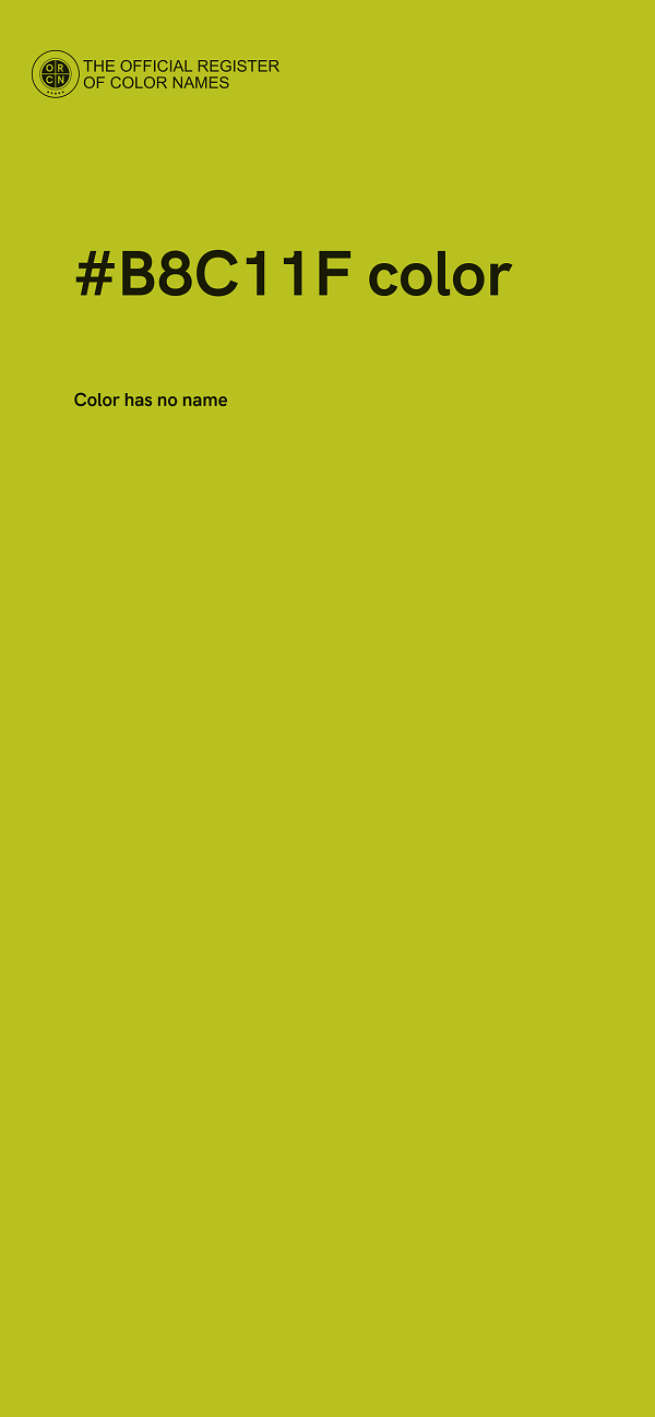 #B8C11F color image