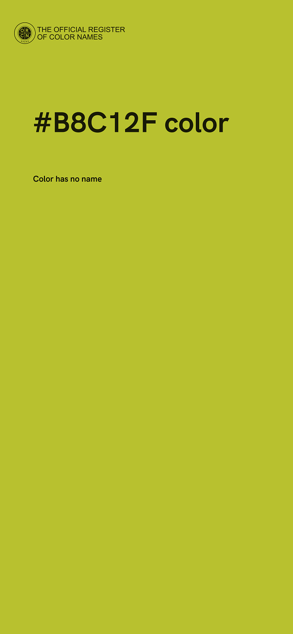 #B8C12F color image