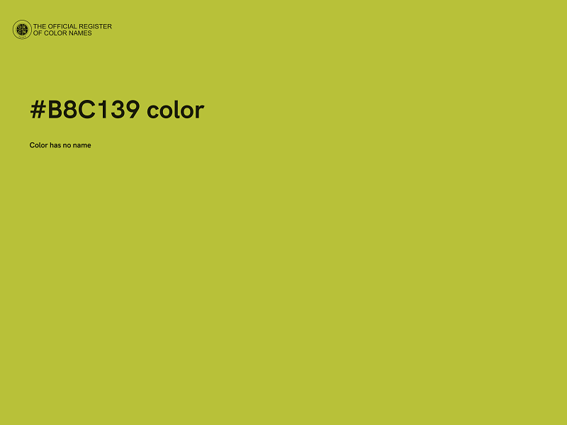 #B8C139 color image