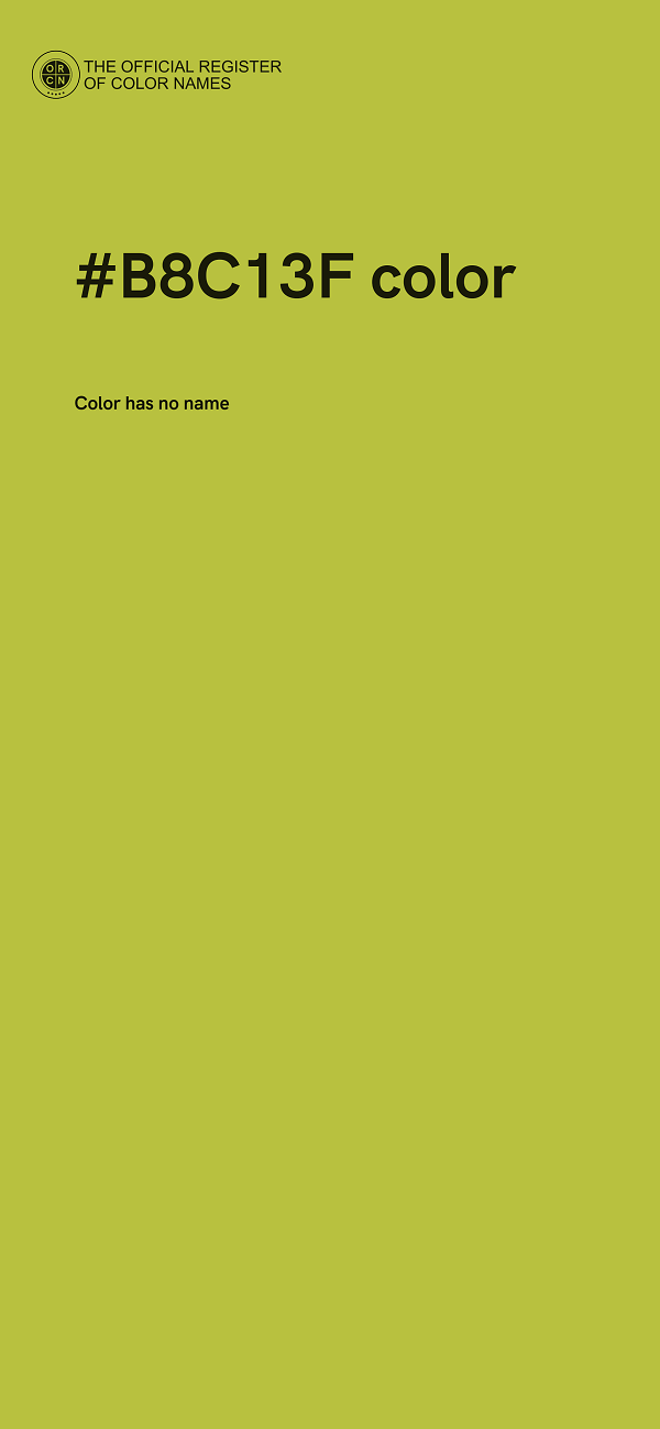 #B8C13F color image