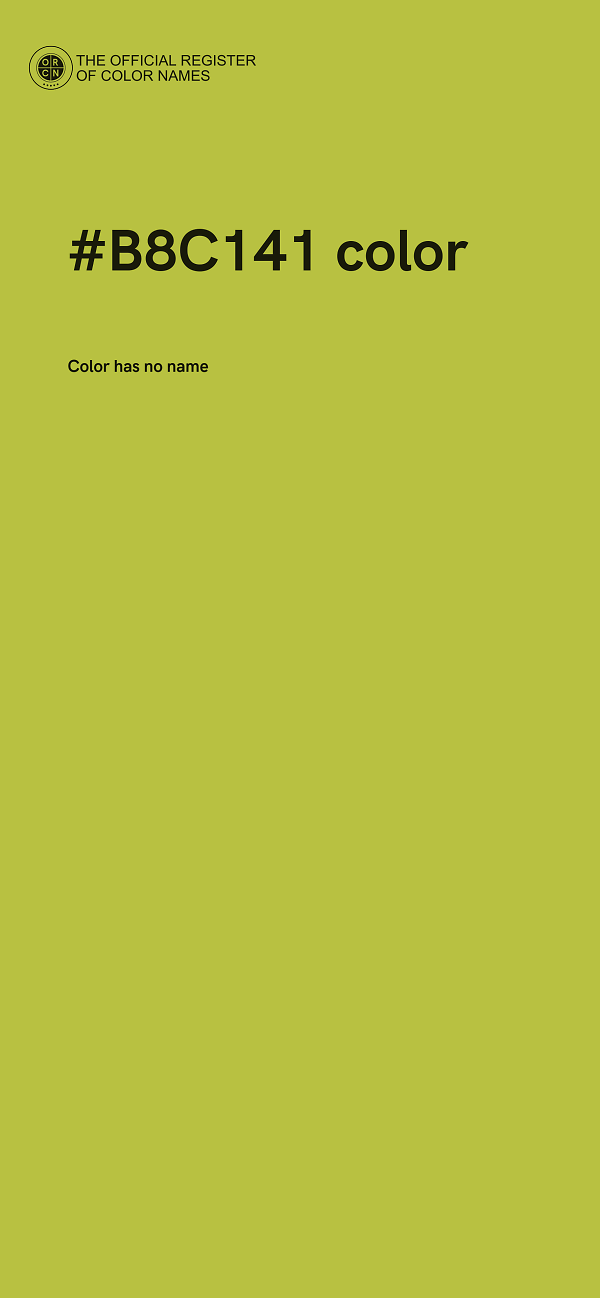 #B8C141 color image