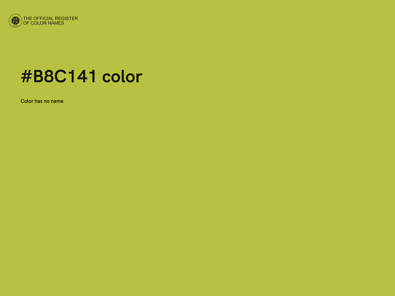 #B8C141 color image