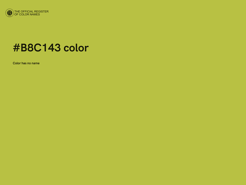 #B8C143 color image