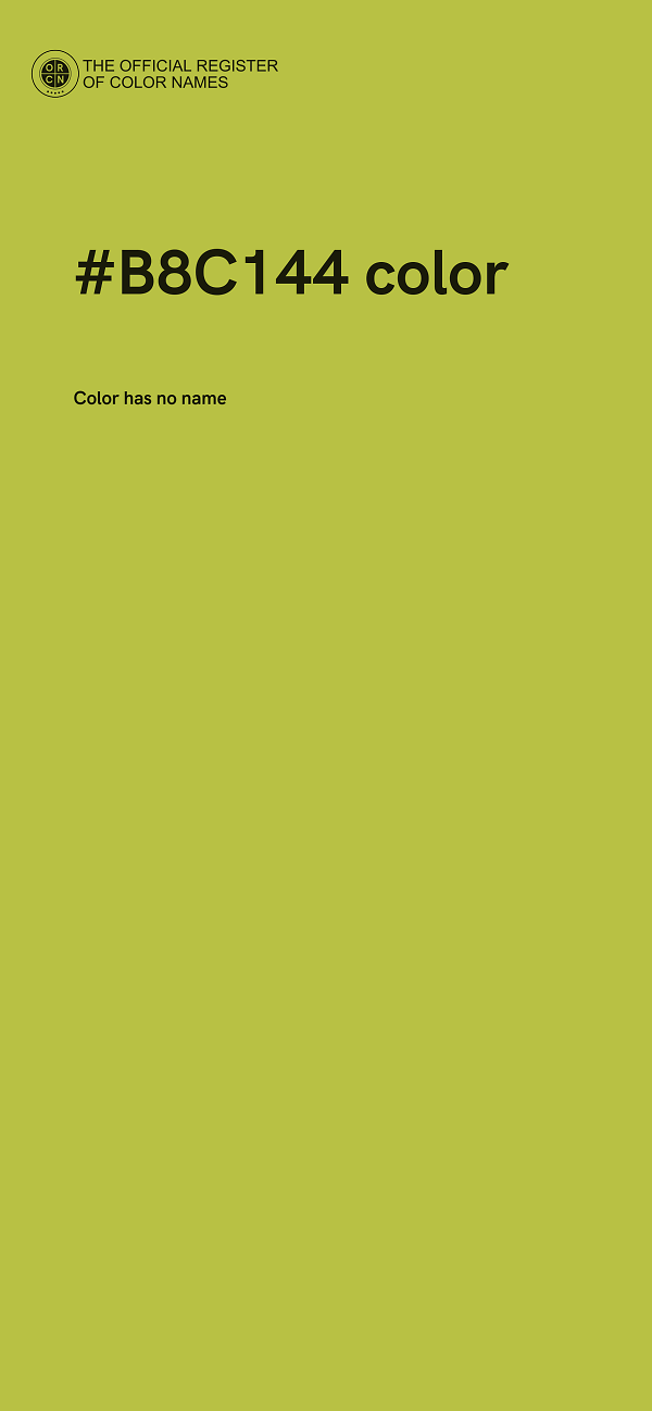 #B8C144 color image