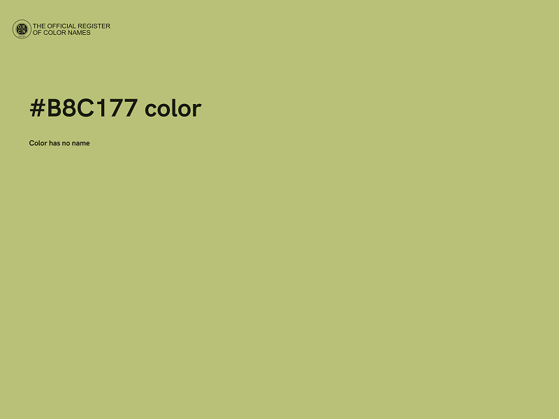 #B8C177 color image