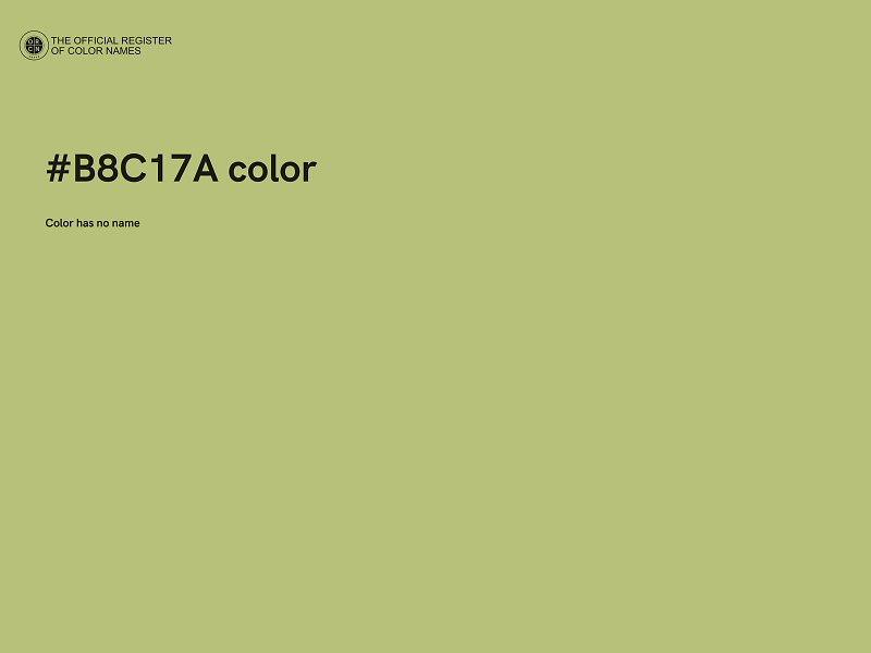 #B8C17A color image