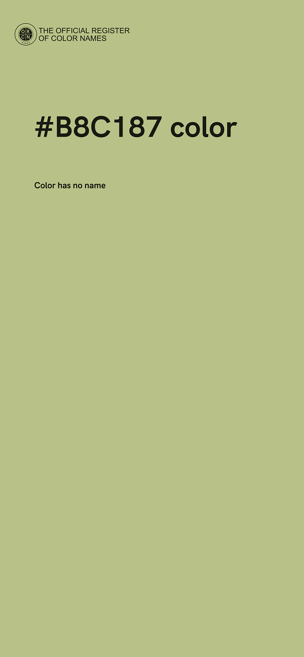 #B8C187 color image