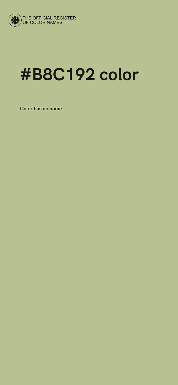 #B8C192 color image