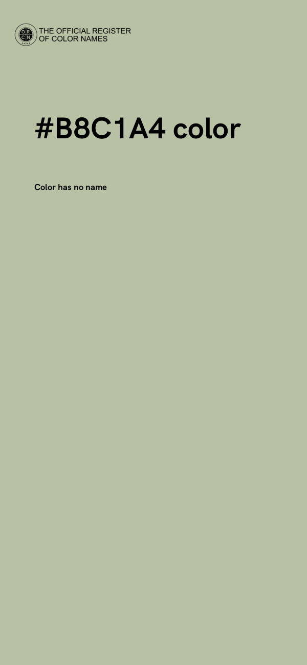 #B8C1A4 color image
