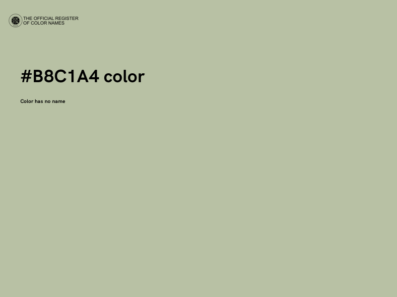 #B8C1A4 color image
