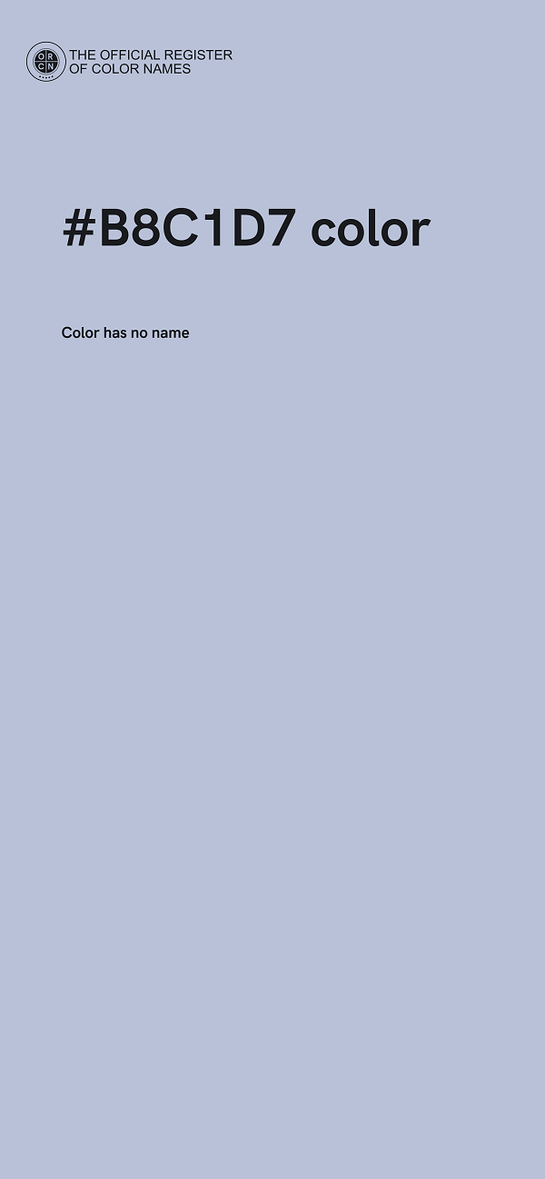 #B8C1D7 color image