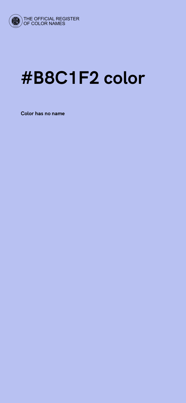 #B8C1F2 color image
