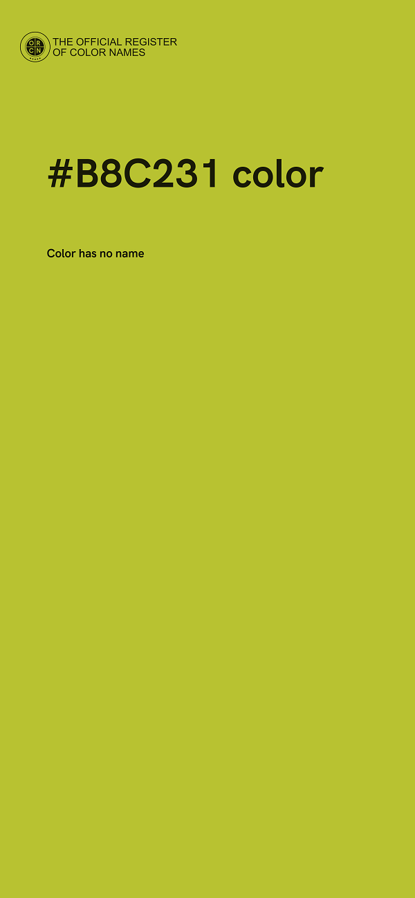 #B8C231 color image