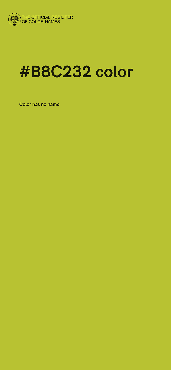 #B8C232 color image