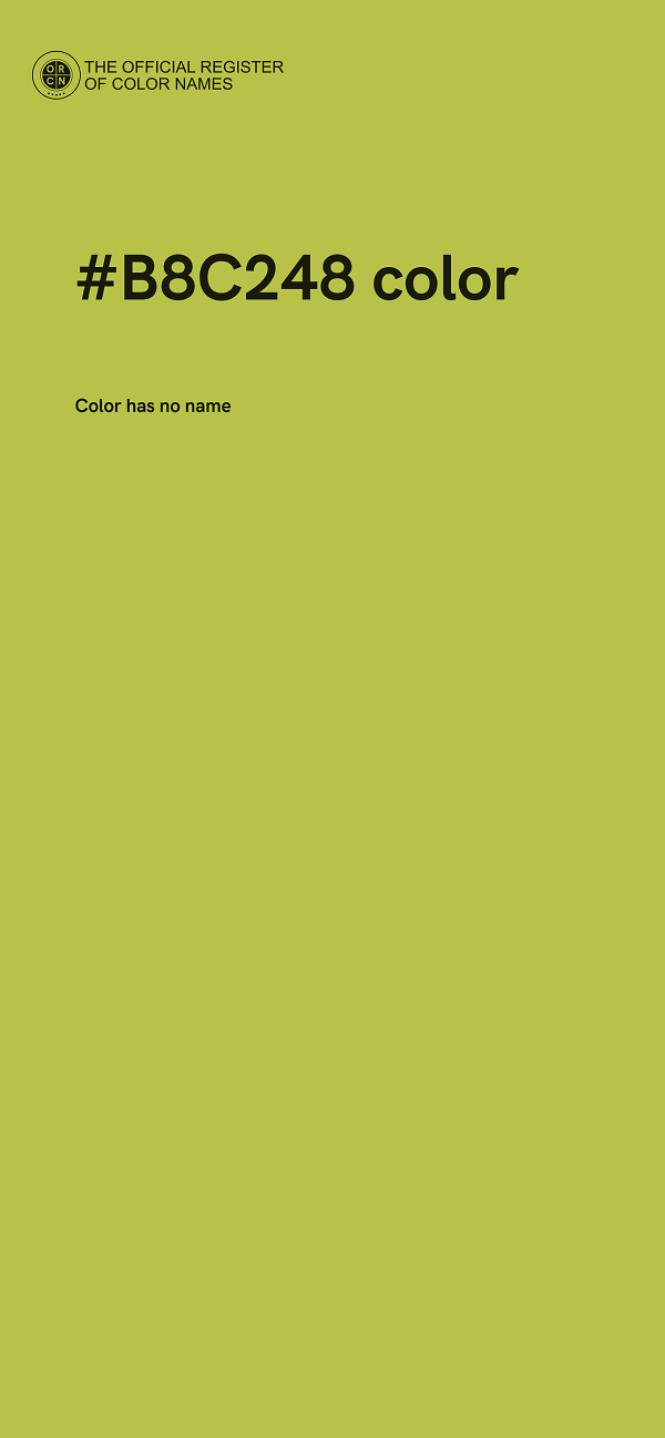 #B8C248 color image