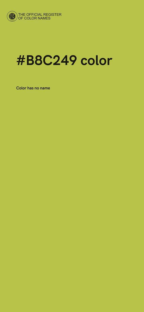 #B8C249 color image