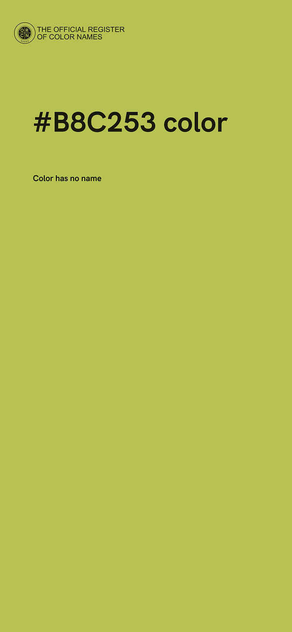 #B8C253 color image
