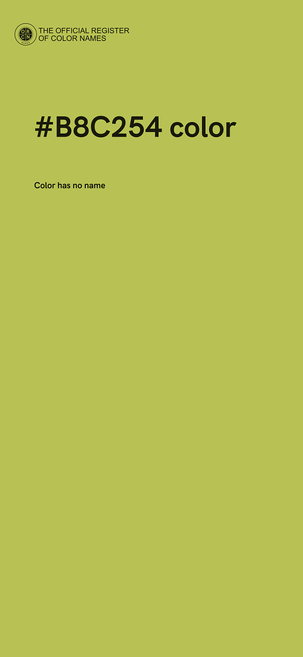 #B8C254 color image