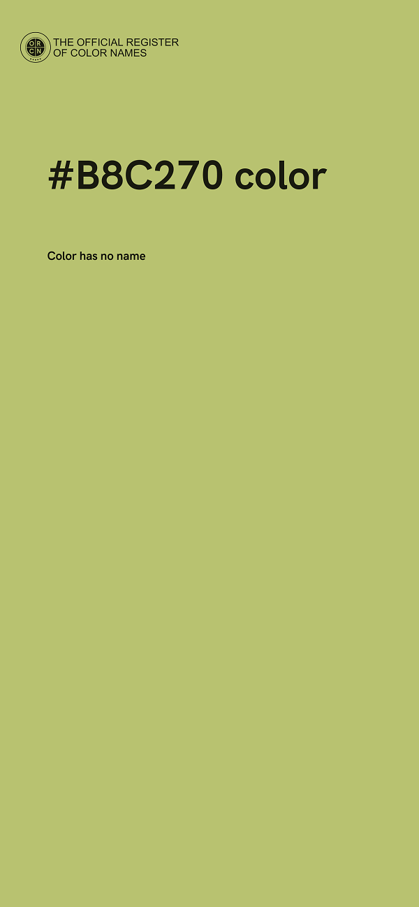 #B8C270 color image