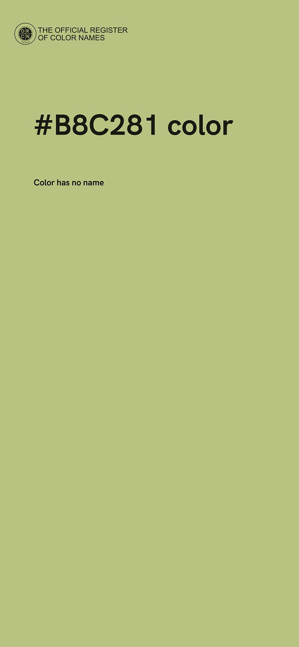 #B8C281 color image