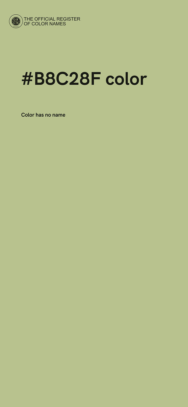 #B8C28F color image