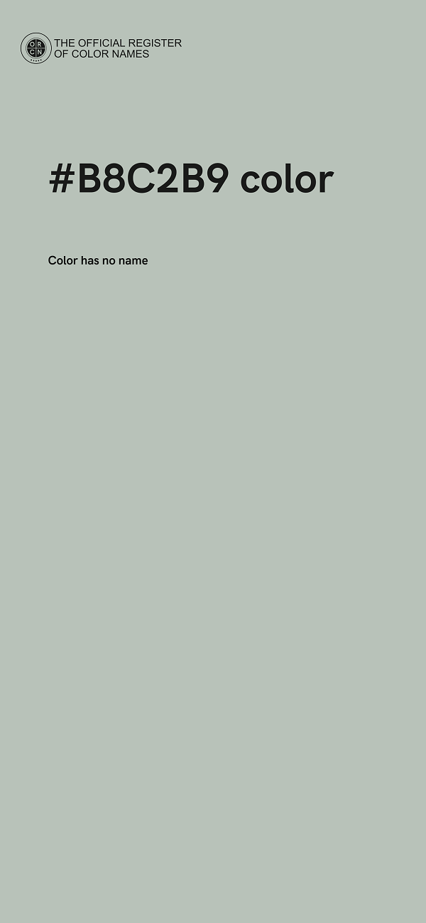 #B8C2B9 color image