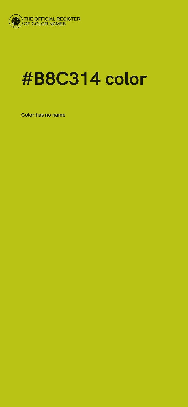 #B8C314 color image