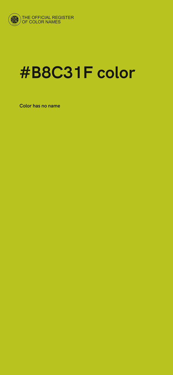 #B8C31F color image